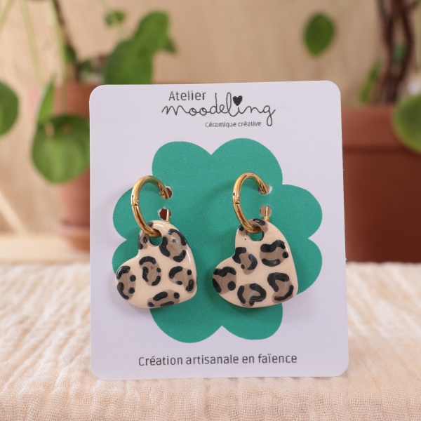 Boucles d'oreilles - Créole Graou coeur