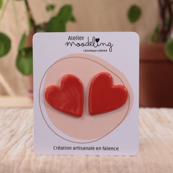 Boucles d'oreilles - Puce coeur