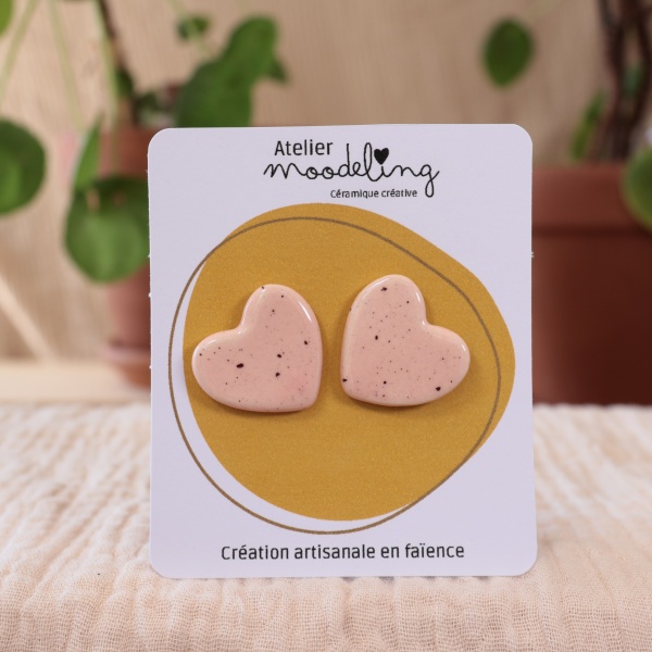 Boucles d'oreilles - Puce coeur