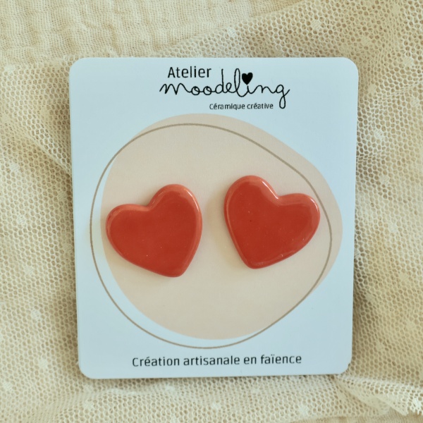 Boucles d'oreilles - Puce coeur